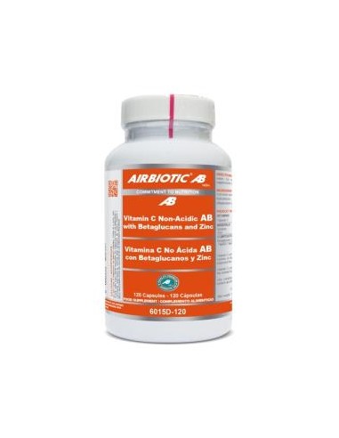 VITAMINA C no acida con Betaglucanos y Zinc 120cap AIRBIOTIC