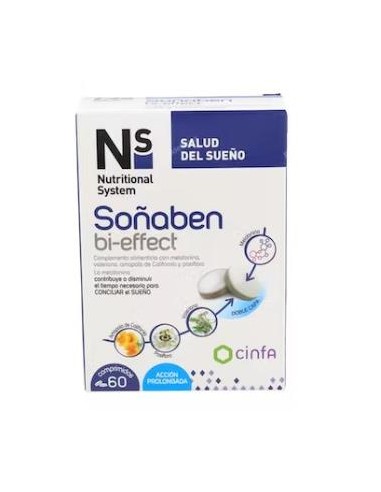 NS SOÑABEN BI-EFFECT MELATONINA 1,85 mg 60 comp