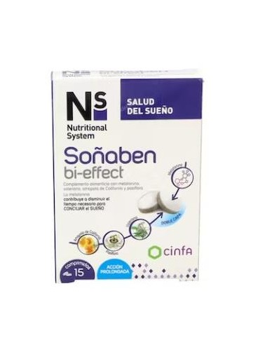 NS SOÑABEN BI-EFFECT MELATONINA 1,85mg 15 comp