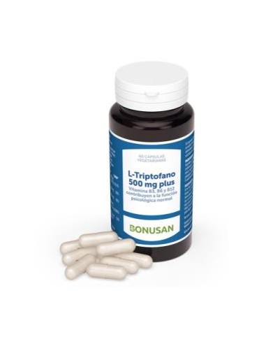 L-TRIPTOFANO PLUS 500mg. 60cap. BONUSAN