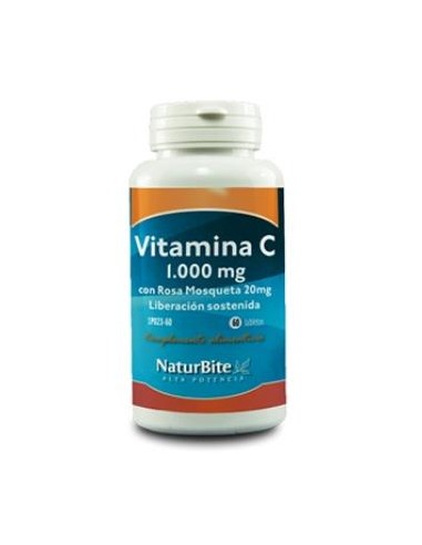 VITAMINA C 1000mg.con rosa mosqueta 20mg. 60comp. NATURBITE