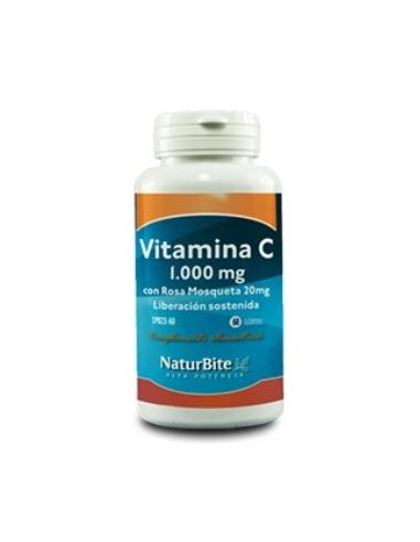 VITAMINA C 1000mg.con rosa mosqueta 20mg. 180comp. NATURBITE