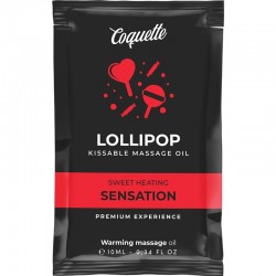 Monodosis Coquette Lollipop- Aceite de masaje efecto calor sabor piruleta 10 ml