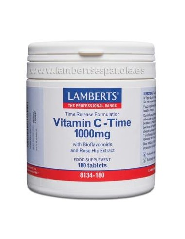 VIT.C 1000mg. TIME de lib. sostenida 180 comp. LAMBERTS