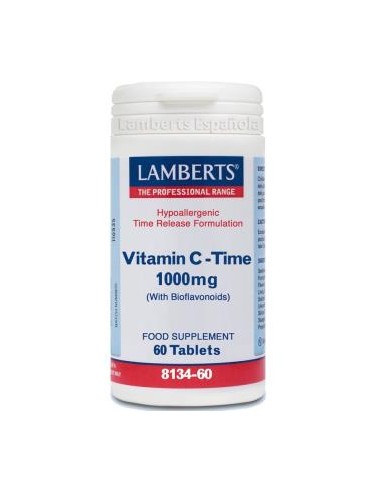 VIT.C 1000mg. TIME de liberacion sostenida 60 comp LAMBERTS