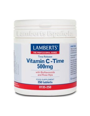 VITAMINA C 500mg. TIME lib. sostenida 250 comp. LAMBERTS