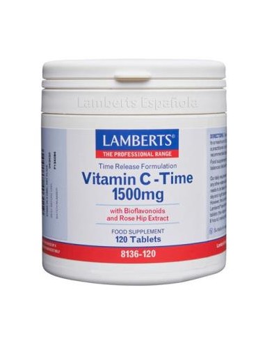 VIT.C 1500mg TIME liberacion sostenida 120comp. LAMBERTS