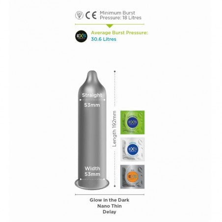 Preservativos eXs Delay- Efecto retardante- retraso eyaculación