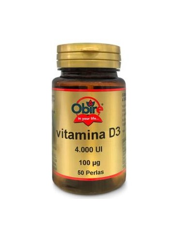 VITAMINA D3 100mcg 50perlas. OBIRE