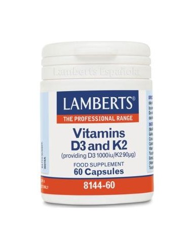 VITAMINA D3 1000ui + K2 90µg 60cap. LAMBERTS