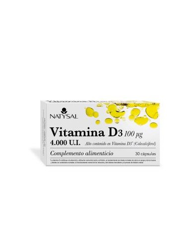 VITAMINA D3 4000ui 30cap. NATYSAL