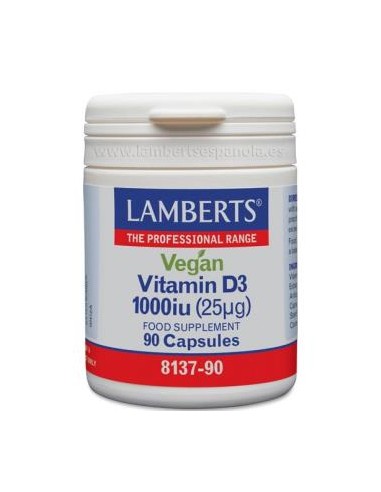 VITAMINA D3 1000ui 90cap. VEGAN LAMBERTS