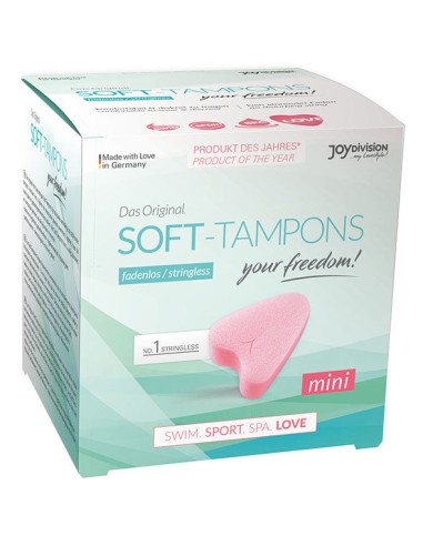 Esponjas menstruación Soft Tampons-MINI-CORAZON-Caja 3 unidades