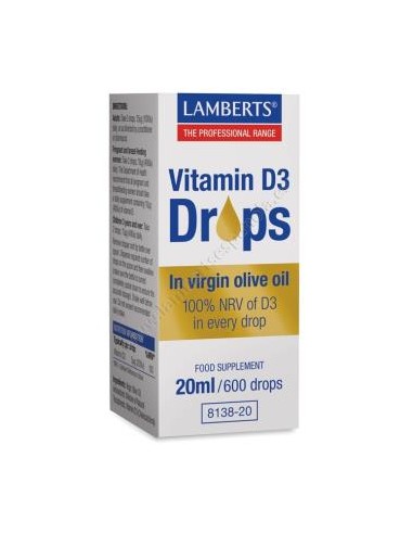 VITAMINA D3 gotas 20ml. LAMBERTS