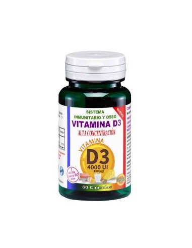 VITAMINA D3 4000ui alta concentracion 60cap. ROBIS