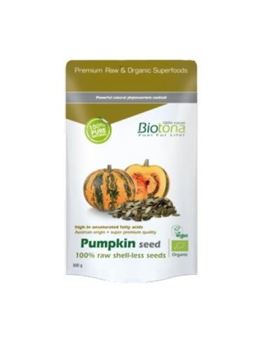 PUMPKIN SEED RAW semillas de calabaza 300gr. BIO BIOTONA