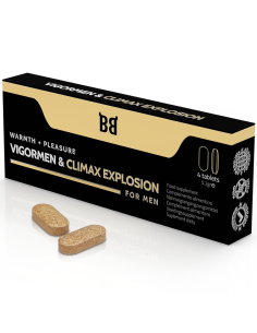 Black Bull Vigormen & Climax Explosion vigorizante y potenciador del rendimiento para hombres 4 cápsulas
