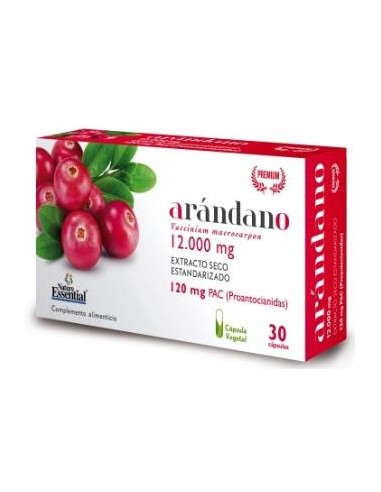 ARANDANO ROJO (ext seco 120 proantocianidas) 30cap NATURE ESSENTIAL