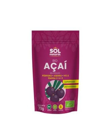 AÇAI en polvo 70gr. BIO SOLNATURAL