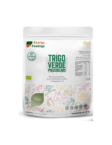 TRIGO VERDE pulverizado 1kg. ECO VEGAN SG ENERGY FEELINGS