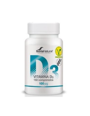 VITAMINA D3 liberacion sostenida 250mg 150co VEGAN SORIA NATURAL