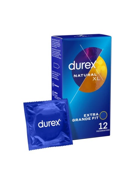 Preservativos XL Durex Extra Large. Caja de 12 unidades