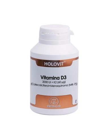 HOLOVIT VIT. D3 2000UI+K2 60mcg+menaquinona 180cap EQUISALUD