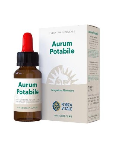 AURUM POTABLE (oro) metal espagirico 10ml. FORZA VITALE