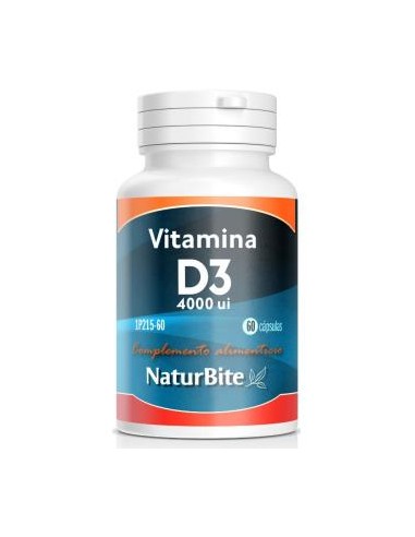 VITAMINA D3 4000UI 60cap. NATURBITE