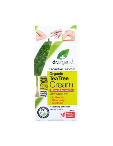 CREMA ANTISEPTICA arbol del te organico 50ml. DR. ORGANIC