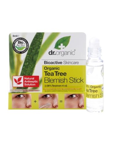 BARRA PARA ACNE arbol del te organico 8ml. DR. ORGANIC