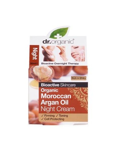 CREMA DE NOCHE aceite argan marroqui 50ml. DR. ORGANIC