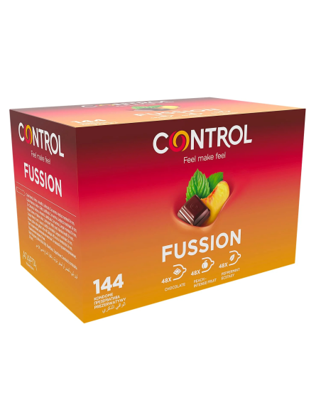 Condones Control Fussion sabores en caja de 144 uds