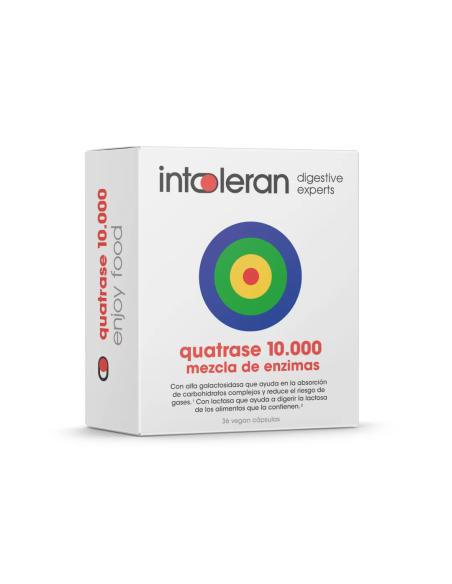 Intoleran Quatrase Forte 10.000 - 36 cápsulas veganas