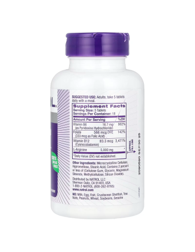 Natrol L-Arginina 5000 mg – Energía, Rendimiento y Salud Sexual