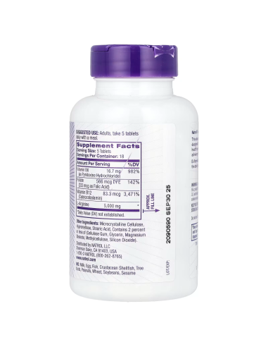 Natrol L-Arginina 5000 mg – Energía, Rendimiento y Salud Sexual