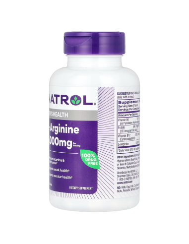 Natrol L-Arginina 5000 mg – Energía, Rendimiento y Salud Sexual