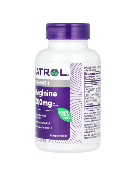Natrol L-Arginina 5000mg - 90 comprimidos
