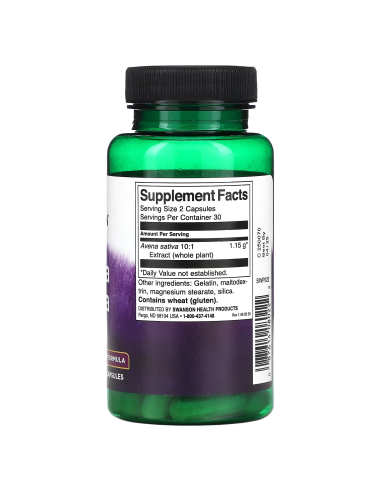 Avena Sativa 575 mg Swanson – Energía y Vitalidad Natural