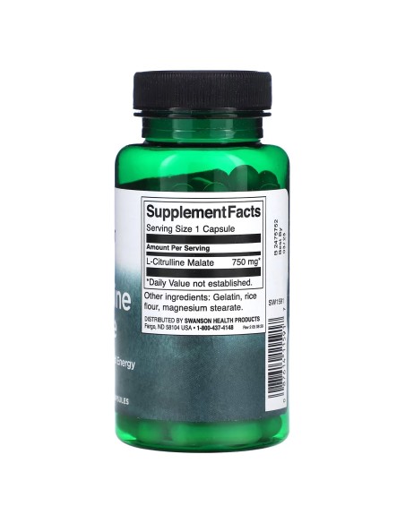Swanson Malato de L-Citrulina 750mg 60 cápsulas