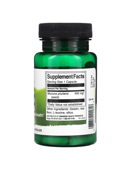 Swanson Mucuna Pruriens 400mg 60 cápsulas