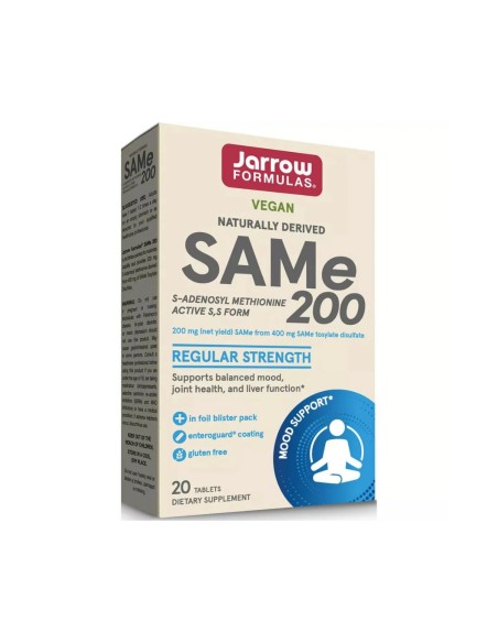 Jarrow SAMe 200 mg – S-Adenosil Metionina Activa para Ánimo e Hígado
