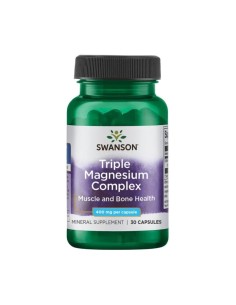 Swanson Complejo de Triple Magnesio 400 mg - 30 Cápsulas