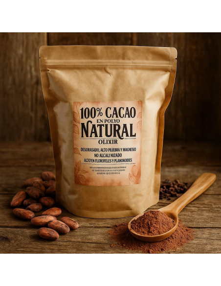 Cacao Puro No Alcalinizado 1kg | Blend Artesano Aromático y Balanceado | 100% Natural y Sin Azúcar