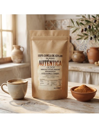 Canela de Ceylán en Polvo 250 g Ecológica | Cinnamomum Verum de Madagascar | Canela Verdadera Natural