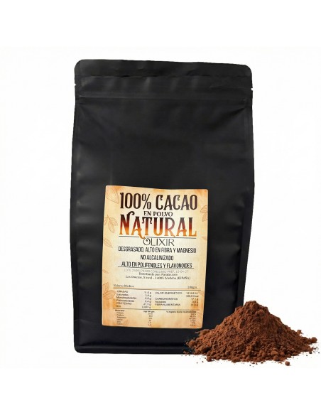 Olixir Cacao Puro No Alcalinizado | Blend Artesano Aromático y Balanceado | 100% Natural y Sin Azúcar