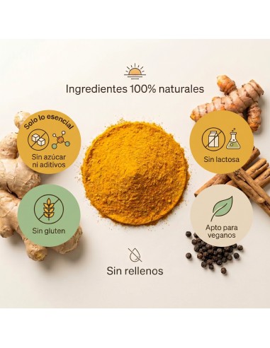 Olixir Leche Dorada: mezcla artesanal de cúrcuma, jengibre, pimienta negra y canela. Vegana, sin aditivos, 250 g