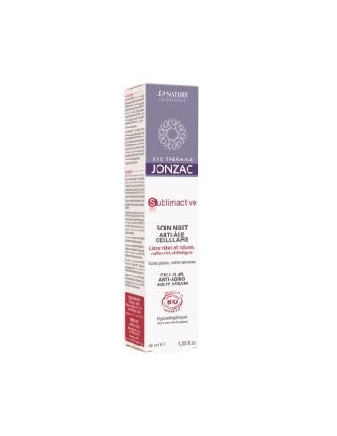 SUBLIMACTIVE crema de noche antiedad 40ml. BIO JONZAC ECO-BIO