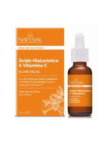 ELIXIR FACIAL acido hialuronico y vitamina c 20ml. NATYSAL