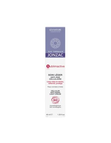 SUBLIMACTIVE crema ligera antiedad 40ml. BIO JONZAC ECO-BIO